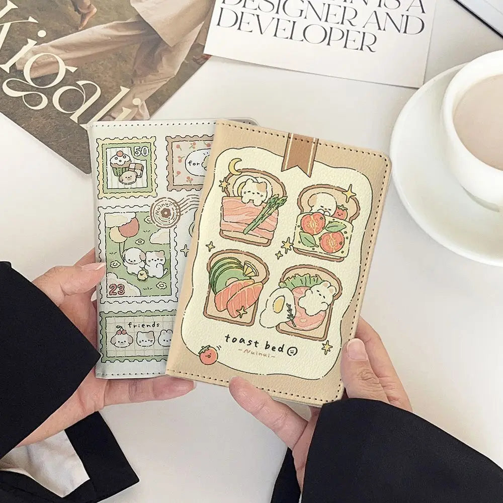 Rabbit Passport Cover Fashion Women Men Pu Leather Travel Wallet Cartoon Passport Holder High Quality Case for Passports