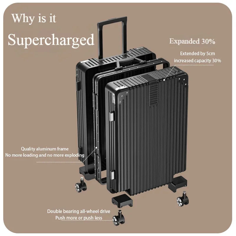 Aluminum Magnesium Alloy Travel Luggage Trolley