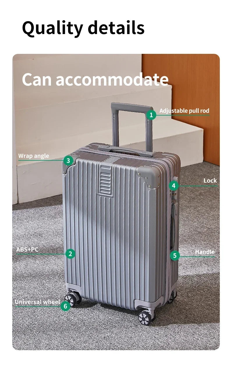 Aluminum Magnesium Alloy Travel Luggage Trolley