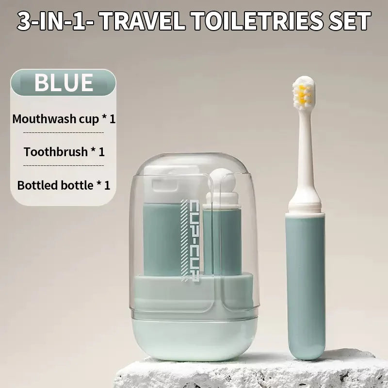 Travel toiletries set 3 in 1